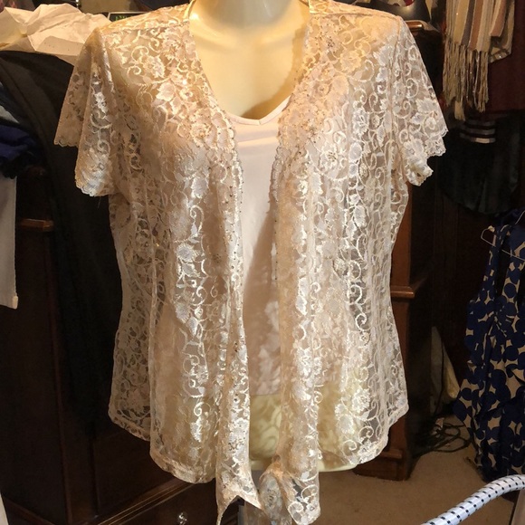 Lace Wrap top with Cami, 2 piece - Picture 5 of 5